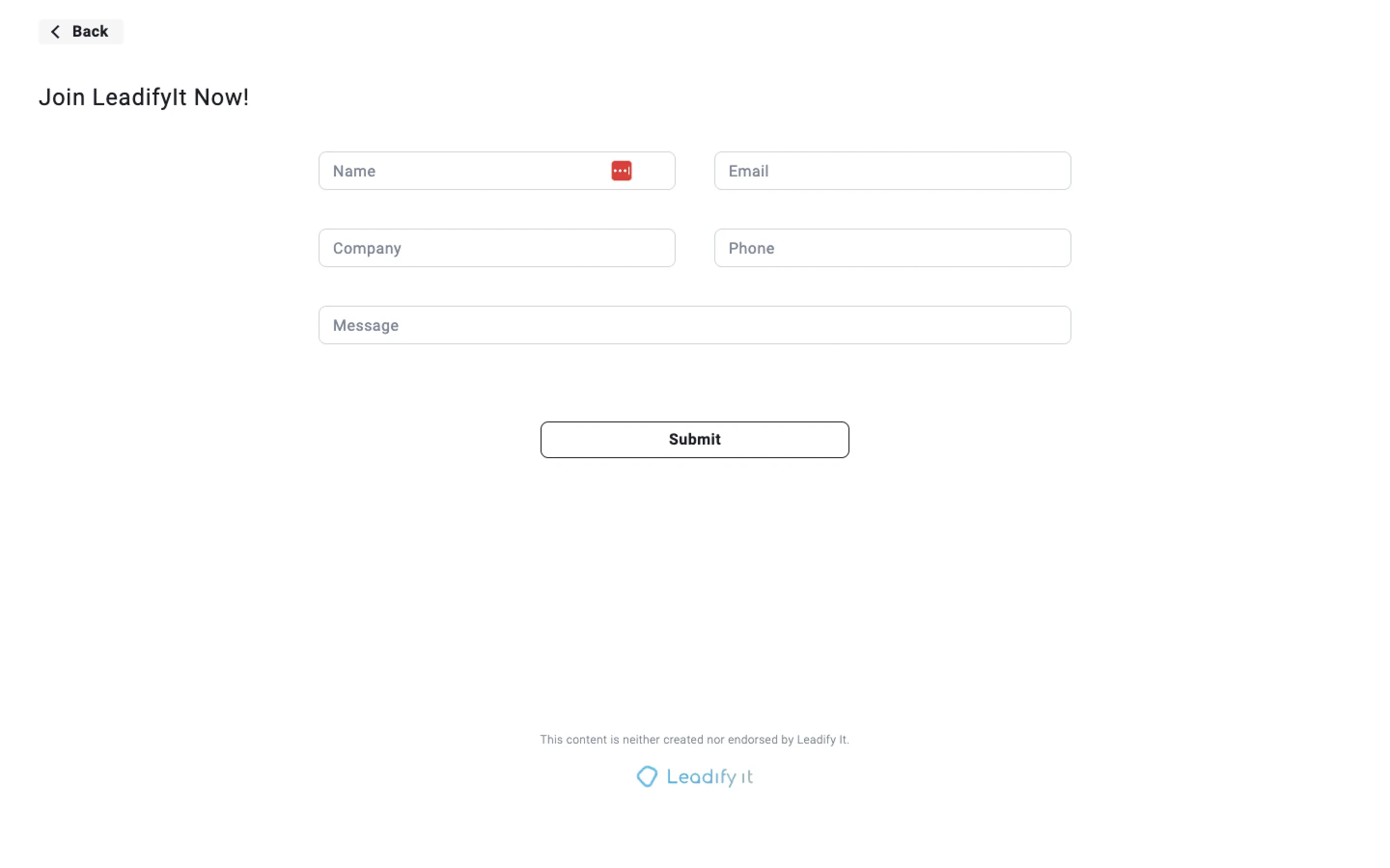 Leadify it form preview